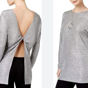 BAR III Silver SEXY BACK Top, Ladies XL NWOT